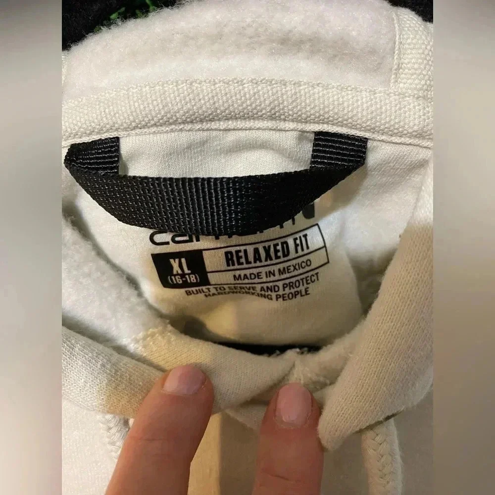 Kids Carhatt | Relaxed Fit Midweight logo graphic Hoodie | Size XL (16-18)